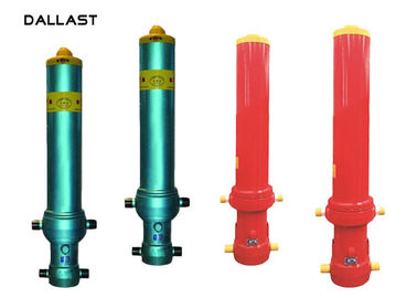 Piston Rod Single Acting Dump Truck Hydraulic Cylinder Steel Material Customized